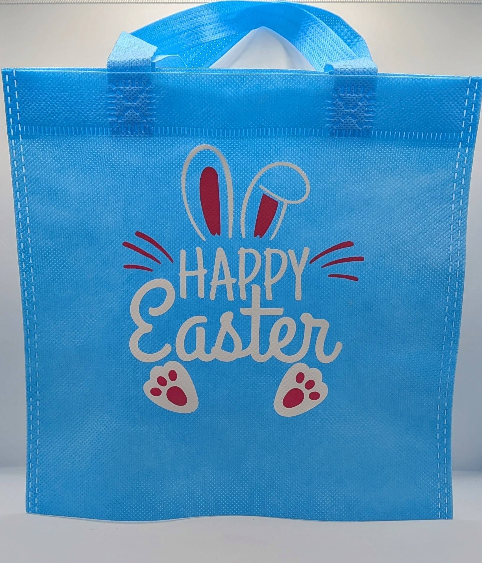 Handcrafted Easter canvas tote bag with custom name details